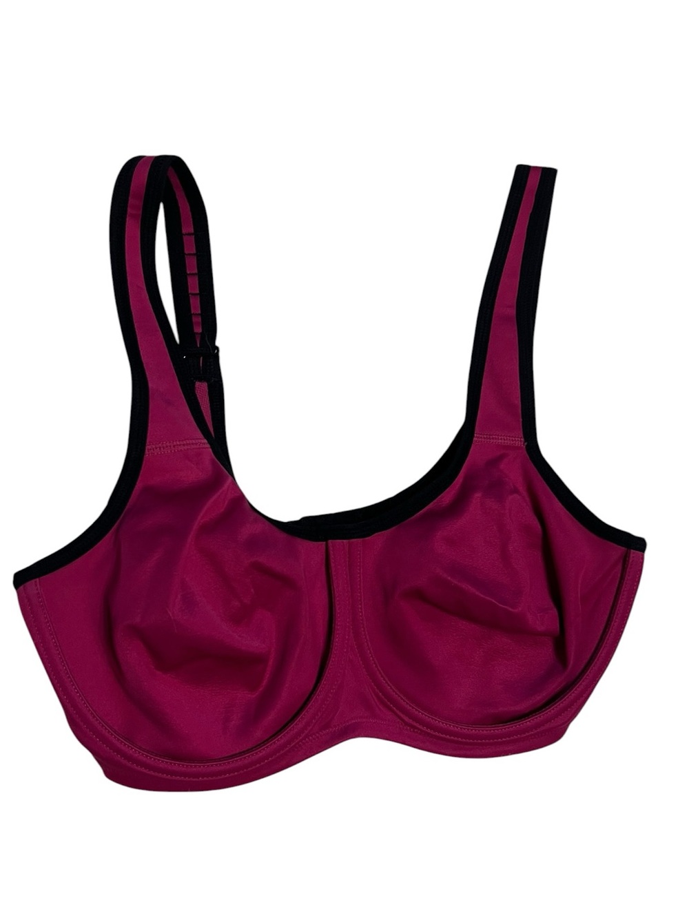 Paramour Convertible Underwire Sports Bra 36DD Magenta Pink Black Trim